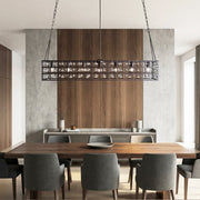La Cage Rectangular Chandelier 7 Light