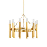Miran Modern Alabaster Cylinder Chandelier 28“D 42”D