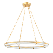 Elara Modern Round Alabaster Ring Chandelier 31