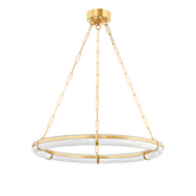 Elara Modern Round Alabaster Ring Chandelier 31