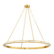 Elara Modern Round Alabaster Ring Chandelier 31