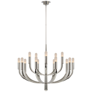 Elvira Curved Alabaster Tip Chandelier 40“D 48”D