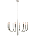 Elvira Curved Alabaster Tip Chandelier 40“D 48”D