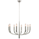 Elvira Curved Alabaster Tip Chandelier 40“D 48”D