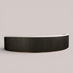 Favera Three-Piece Curved Sectional — EBONY