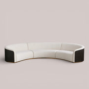 Favera Three-Piece Curved Sectional — EBONY
