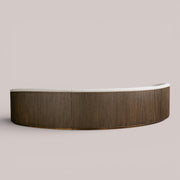 Favera Three-Piece Curved Sectional — MOCHA
