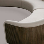 Favera Three-Piece Curved Sectional — MOCHA
