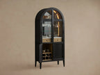 Haven Oak Liquor Cabinet 36”W