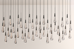 Raindrop Glass Solitaire Linear Chandelier -kimoylights