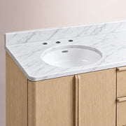 Liromelle Double Vanity — GREIGE OAK / CARRARA / OVAL