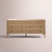 Havelle Cane Dresser — NATURAL / 7-DRAWER WIDE