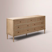 Havelle Cane Dresser — NATURAL / 7-DRAWER WIDE