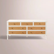 Havelle Cane Dresser — SALT / 7-DRAWER WIDE
