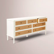 Havelle Cane Dresser — SALT / 7-DRAWER WIDE