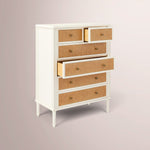 Havelle Cane Dresser — SALT / 6-DRAWER TALL