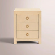 Dravena 3-Drawer Nightstand — WHEAT