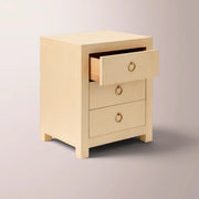 Dravena 3-Drawer Nightstand — WHEAT