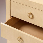 Dravena 3-Drawer Nightstand — WHEAT