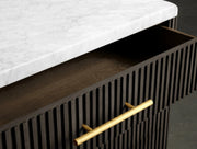 Favera Five-Drawer Dresser — EBONY / CARRARA