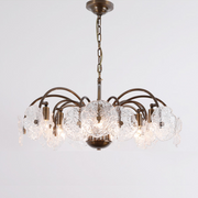 Alon Vintage Glass Tiered Chandelier  27”D 32“D