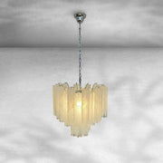 Venetian Handblown Tube Glass Chandelier 25.6