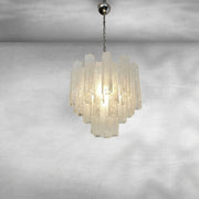 Venetian Handblown Tube Glass Chandelier 25.6