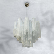 Venetian Handblown Tube Glass Chandelier 25.6