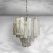Venetian Handblown Tube Glass Chandelier 25.6