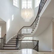 Venetian Handblown Tube Glass Chandelier 25.6