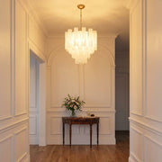 Venetian Handblown Tube Glass Chandelier 25.6