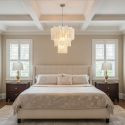 Venetian Handblown Tube Glass Chandelier 25.6
