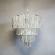 Venetian Handblown Tube Glass Chandelier 33.4