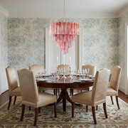 Venetian Handblown Tube Glass Chandelier 33.4