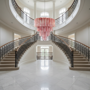 Venetian Handblown Tube Glass Chandelier 33.4
