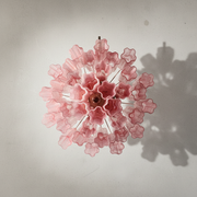 Venetian Handblown Tube Glass Chandelier 25.6