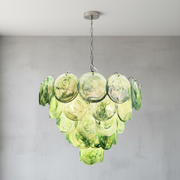 Dora Handblown Disc Glass Chandelier 27.6