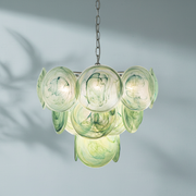 Dora Handblown Disc Glass Chandelier 27.6