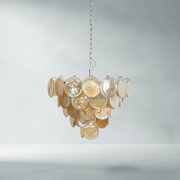 Dora Handblown Disc Glass Chandelier 27.6