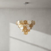 Dora Handblown Disc Glass Chandelier 27.6