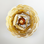Dora Handblown Disc Glass Chandelier 27.6" Gold