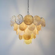 Dora Handblown Disc Glass Chandelier 27.6