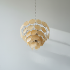 Dora Handblown Disc Glass Chandelier 27.6" Gold