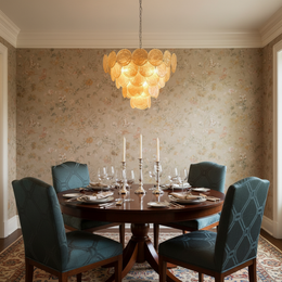 Dora Handblown Disc Glass Chandelier 27.6