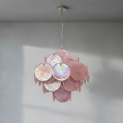 Dora Handblown Disc Glass Chandelier 19.7