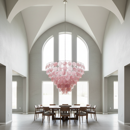 Dora Handblown Disc Glass Chandelier 19.7