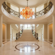 Dora Handblown Disc Glass Chandelier 19.7
