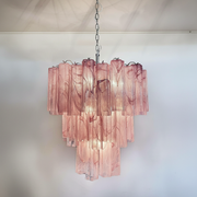 Venetian Handblown Tube Glass Chandelier 25.6
