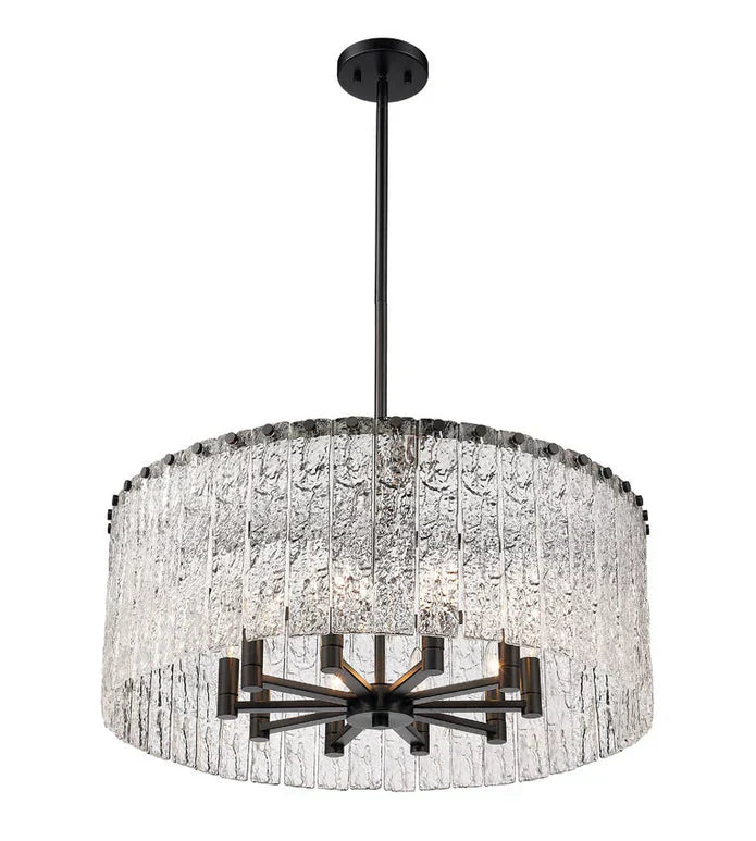Aura Round Glass Chandelier 27”D 32“D
