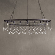 Aubrey Oval Crystal Ball 7 Light Chandelier